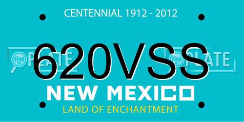 620VSS New Mexico License Plate