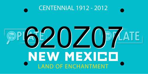 620Z07 New Mexico License Plate