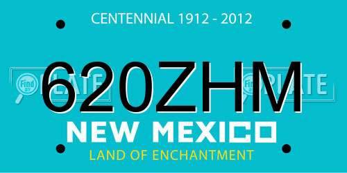 620ZHM New Mexico License Plate