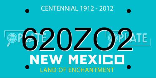 620ZO2 New Mexico License Plate