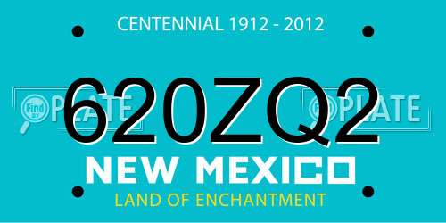 620ZQ2 New Mexico License Plate
