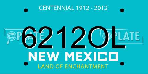 6212OL New Mexico License Plate