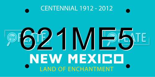 621ME5 New Mexico License Plate