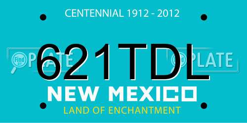 621TDL New Mexico License Plate