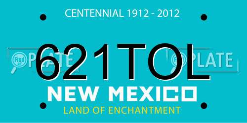 621TOL New Mexico License Plate