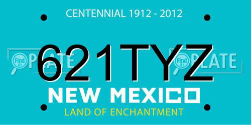 621TYZ New Mexico License Plate