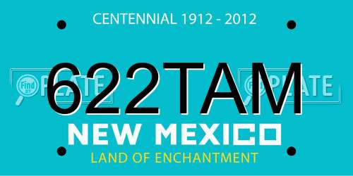 622TAM New Mexico License Plate