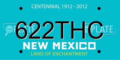 622THC New Mexico License Plate