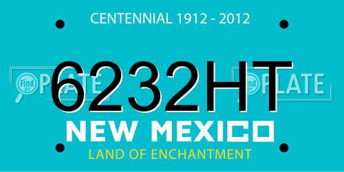 6232HT New Mexico License Plate