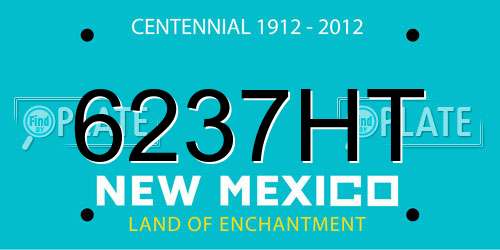 6237HT New Mexico License Plate