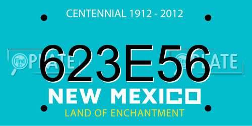 623E56 New Mexico License Plate