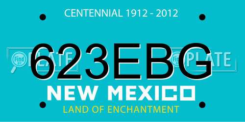 623EBG New Mexico License Plate