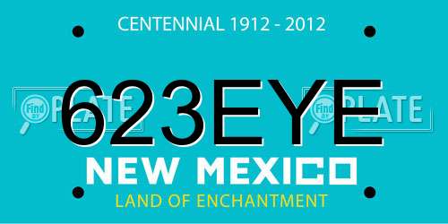 623EYE New Mexico License Plate