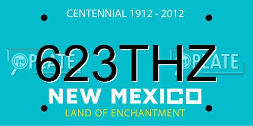 623THZ New Mexico License Plate