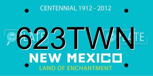 623TWN New Mexico License Plate