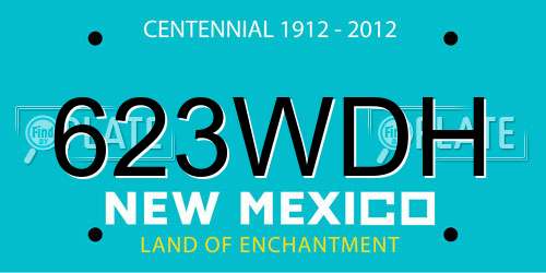 623WDH New Mexico License Plate