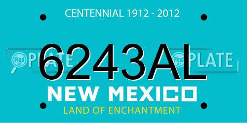 6243AL New Mexico License Plate