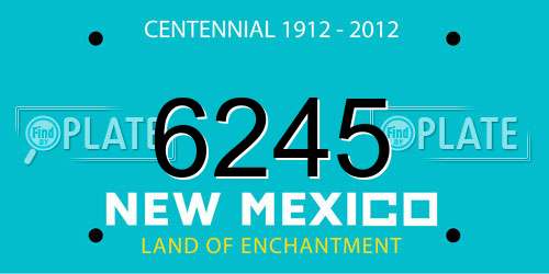 6245 New Mexico License Plate