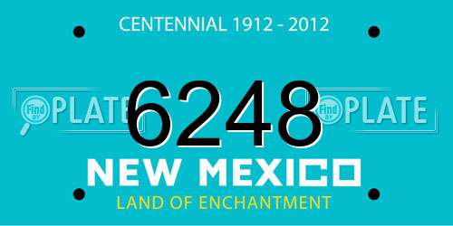 6248 New Mexico License Plate