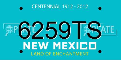 6259TS New Mexico License Plate