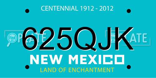 625QJK New Mexico License Plate