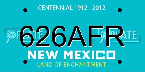 626AFR New Mexico License Plate