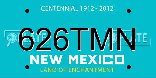 626TMN New Mexico License Plate