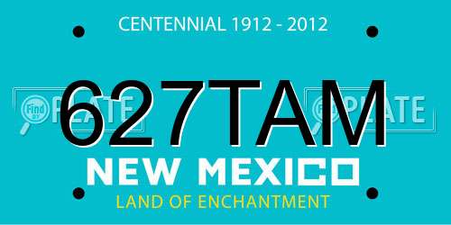 627TAM New Mexico License Plate