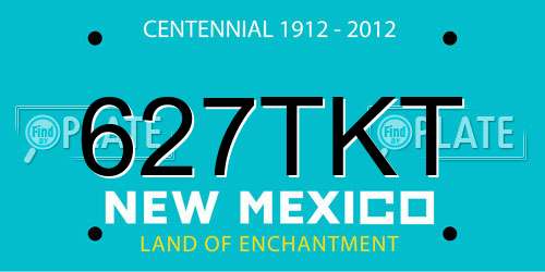 627TKT New Mexico License Plate