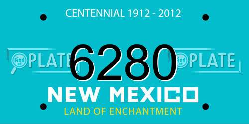6280 New Mexico License Plate