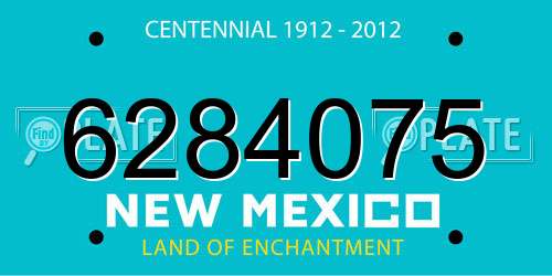 6284075 New Mexico License Plate