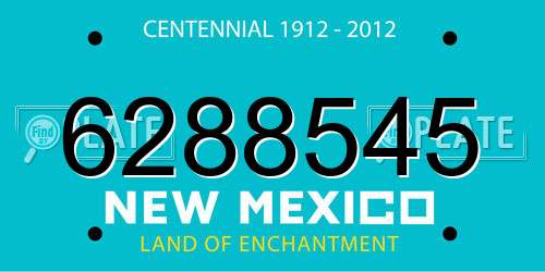 6288545 New Mexico License Plate