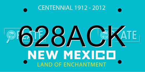 628ACK New Mexico License Plate