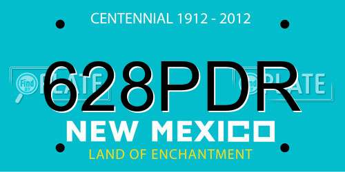 628PDR New Mexico License Plate