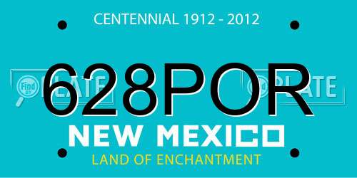 628POR New Mexico License Plate