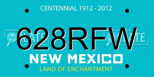 628RFW New Mexico License Plate