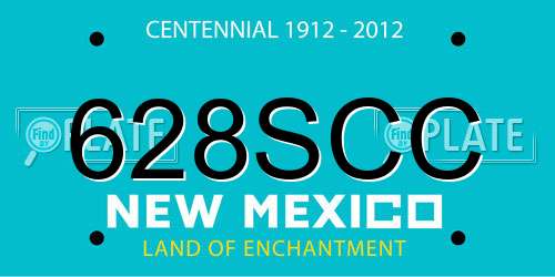 628SCC New Mexico License Plate