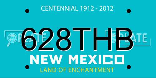628THB New Mexico License Plate