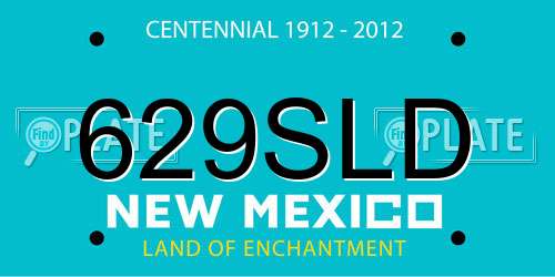 629SLD New Mexico License Plate