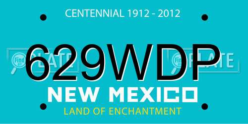 629WDP New Mexico License Plate
