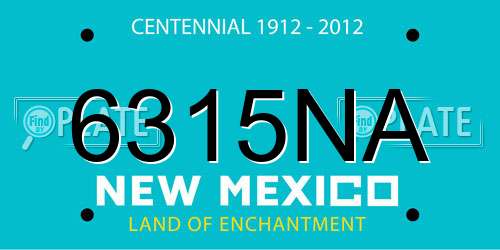 6315NA New Mexico License Plate