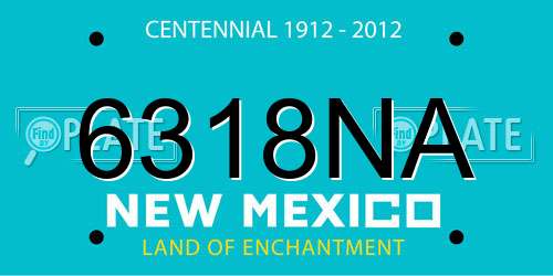 6318NA New Mexico License Plate