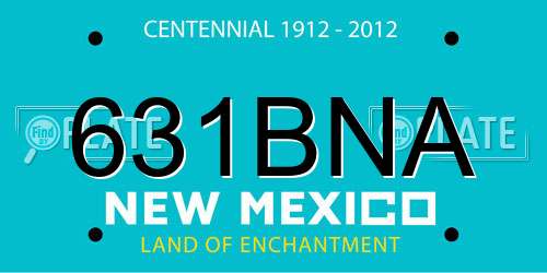 631BNA New Mexico License Plate