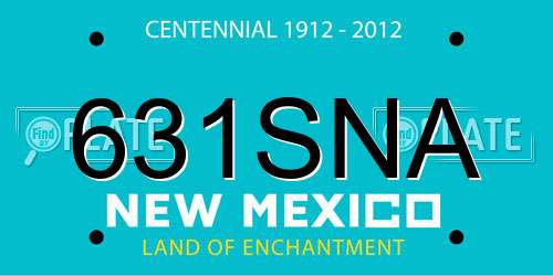 631SNA New Mexico License Plate
