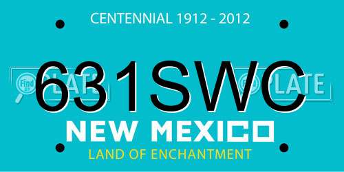 631SWC New Mexico License Plate