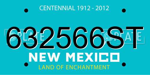 632566ST New Mexico License Plate