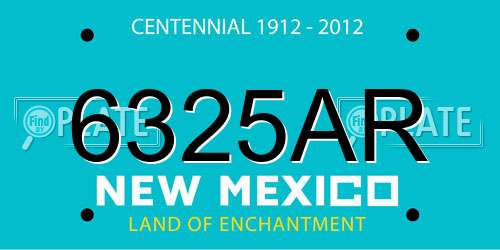 6325AR New Mexico License Plate