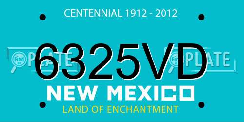 6325VD New Mexico License Plate