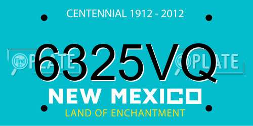 6325VQ New Mexico License Plate