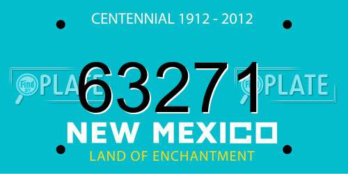 63271 New Mexico License Plate